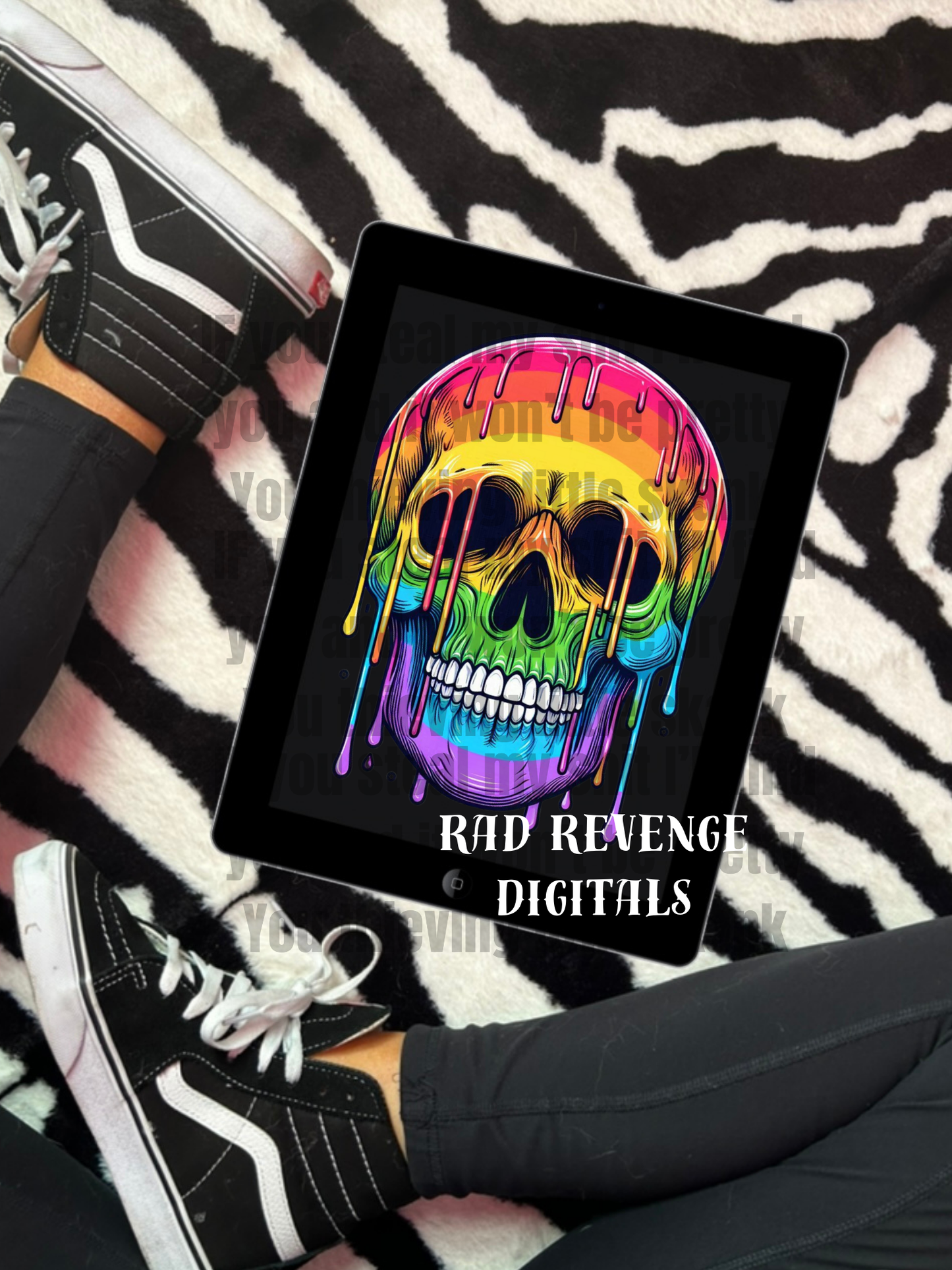Rainbow Skull Clip Art