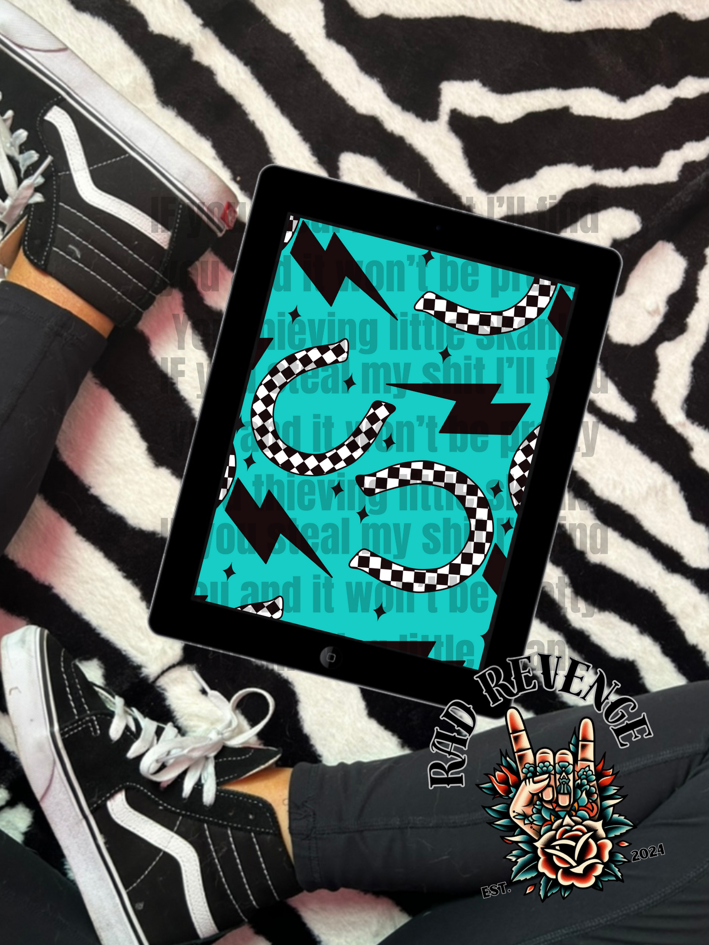 Checkered horseshoe seamless