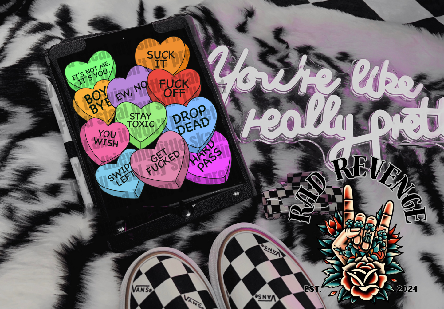 Anti Valentines Day Conversation Heart Clip Art Mini Bundle